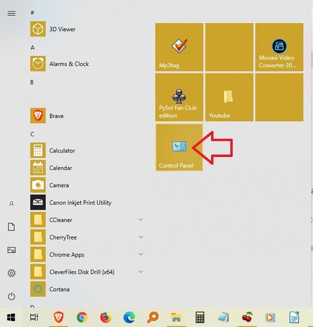 Façons d'ouvrir le panneau de configuration dans Windows 10 Démarrer épinglé