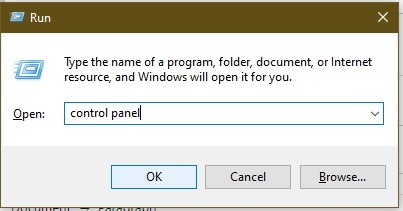 Façons d'ouvrir le panneau de configuration dans Windows 10 Run