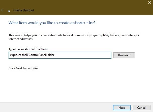 Façons d'ouvrir le panneau de configuration dans Windows 10 Desktop1