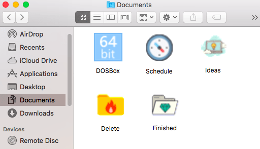 Vous pouvez utiliser un graphique différent pour chaque fichier et dossier sur votre Mac.
