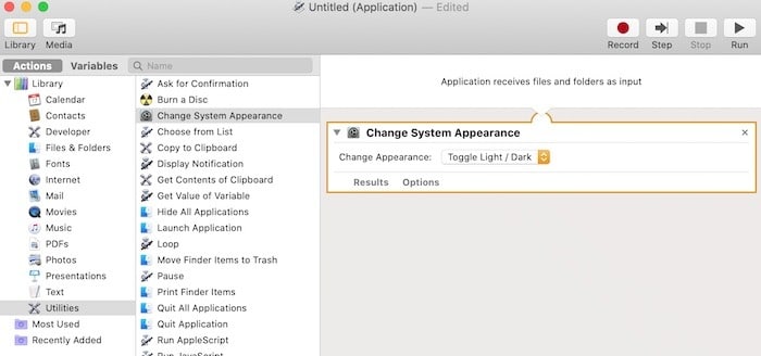 Comment utiliser l'apparence du système de modification de Mac Automator