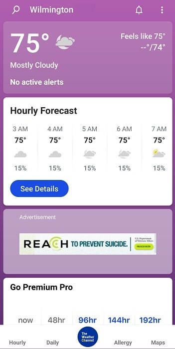 Meilleures alternatives au ciel étoilé pour Android Weather Channel