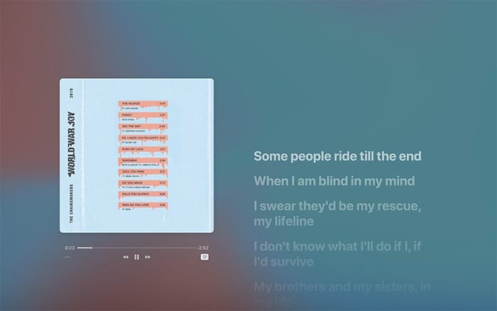 Apple Music Lyrics Paroles Mac Plein écran