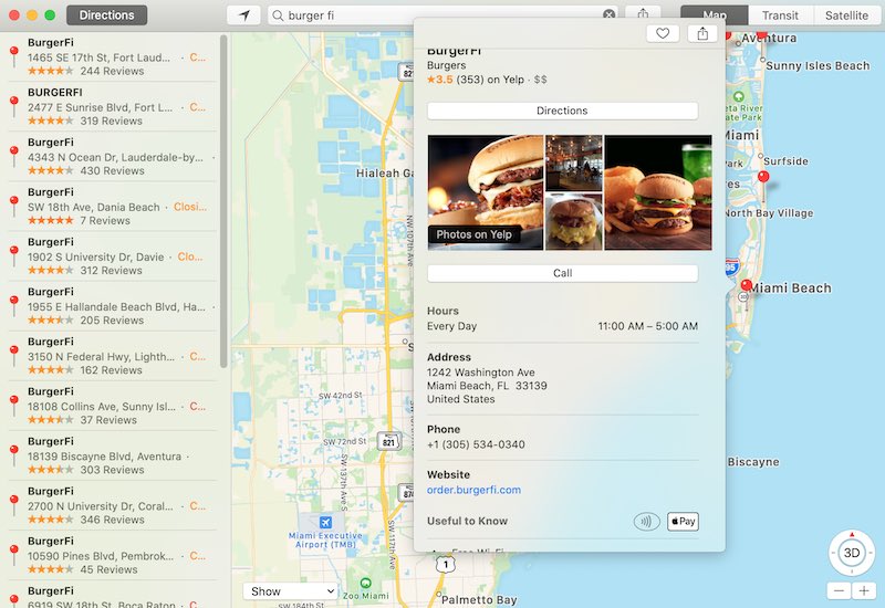 Utiliser Apple Maps Trouver Apple Pay Mac Burgerfi