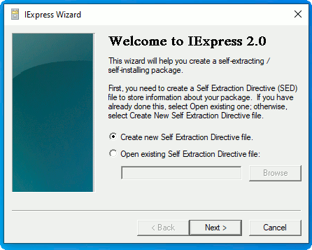 Bienvenue sur Windows10 Iexpress