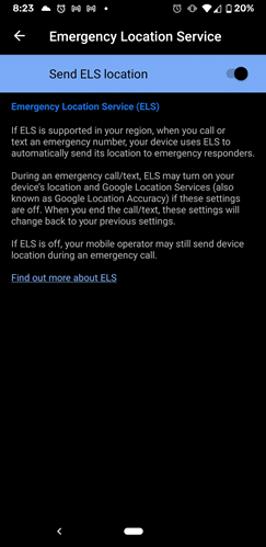 Service de localisation d'urgence de sécurité personnelle Android