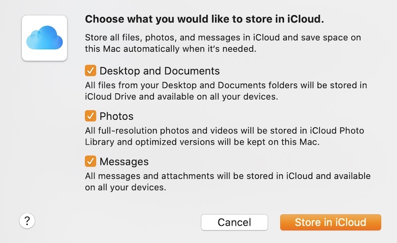 Nettoyer le magasin de disque dur Mac dans Icloud