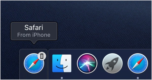 Macos Mojave Dock Handoff Safari Iphone