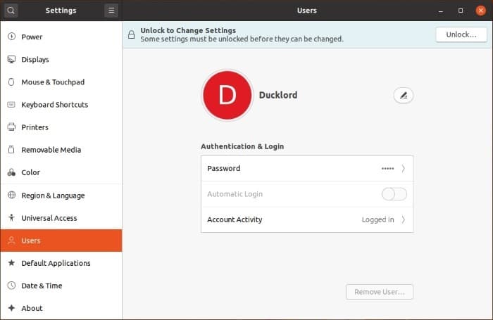 Désactiver le panneau des utilisateurs de l'écran de verrouillage Ubuntu