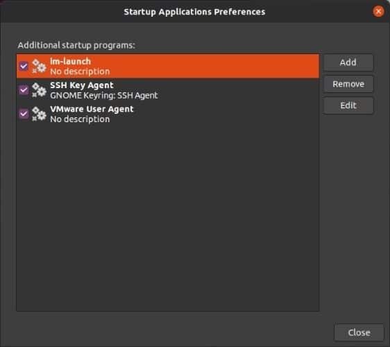 Gérer la fenêtre des applications de démarrage d'Ubuntu Startup
