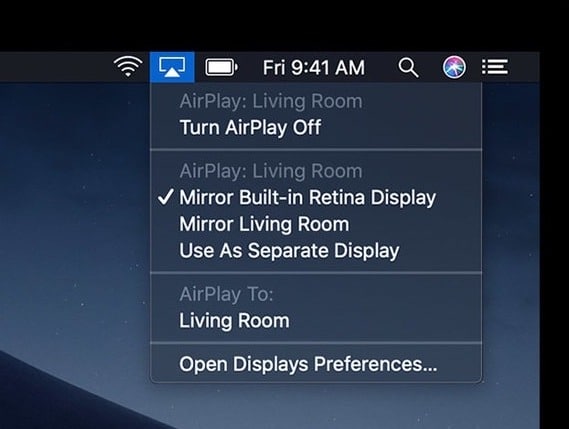 Diffusion sans fil de Mac vers la télévision