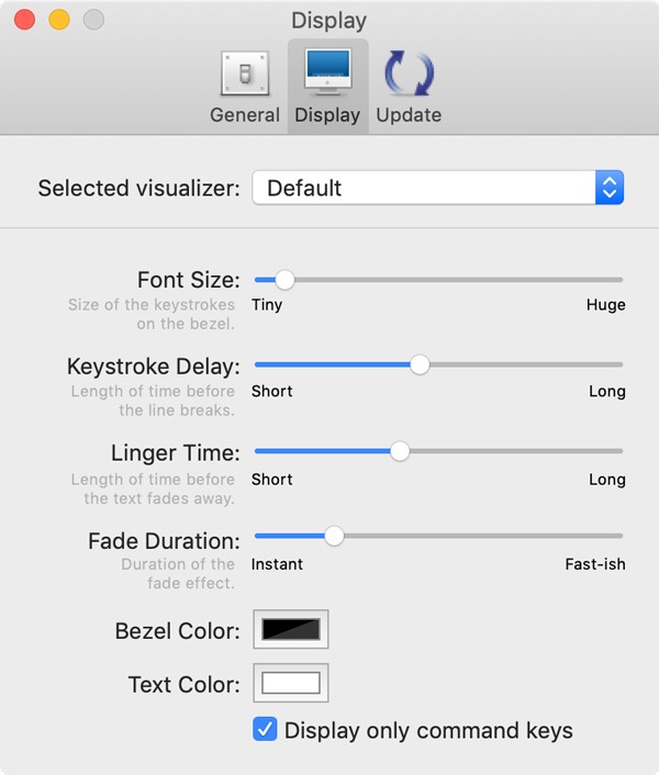 Le clavier à l'écran appuie sur l'interface Mac