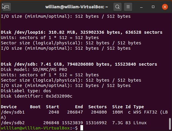 Installer Arch Linux Rpi Vérifier les étiquettes de partition