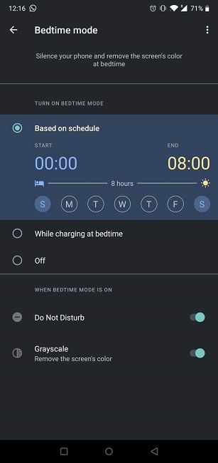 Obtenez le mode coucher sur le programme de veille Android