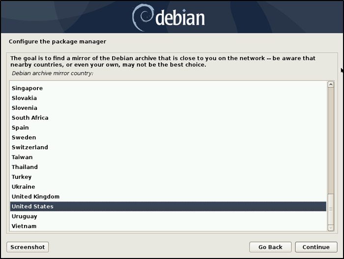 Langue du gestionnaire de paquets d'installation de Debian