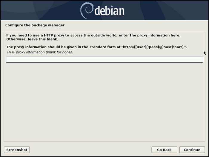 Proxy d'installation Debian