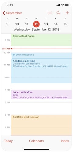 Meilleurs calendriers Ios Apple App