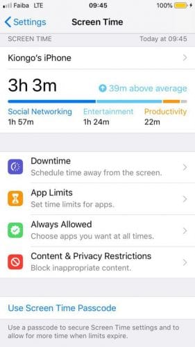 Verrouiller les applications Paramètres de l'iPhone Temps d'écran.