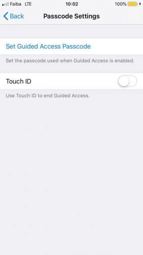 Verrouiller les applications Paramètres de l'iPhone Paramètres du code d'accès Touchid