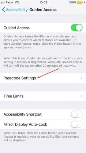 Verrouiller les applications Paramètres Iphone Accès guidé Paramètres du code d'accès