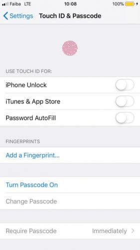 Verrouiller les applications Paramètres Iphone Touchid Mot de passe