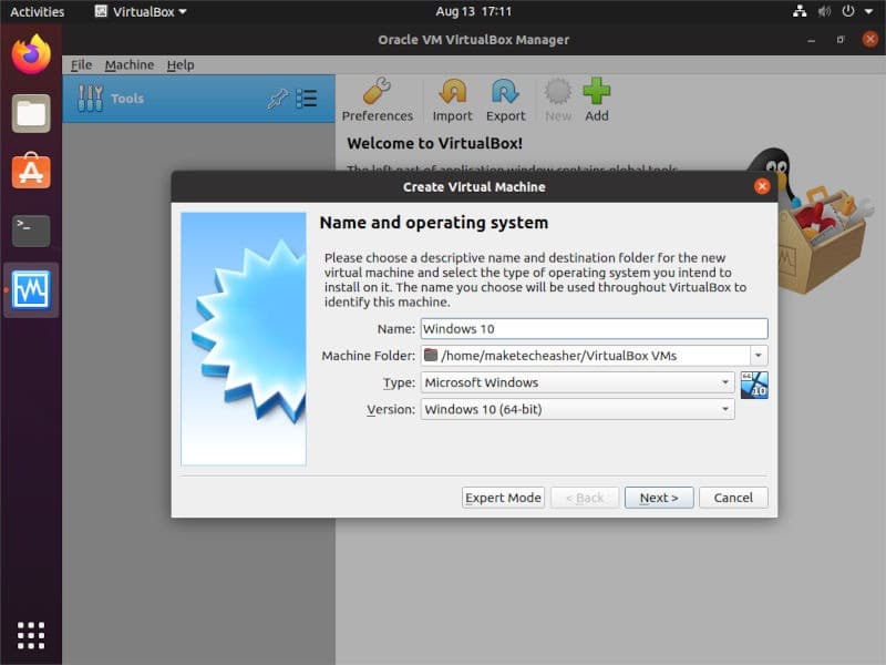 Windows sur Vbox Créer une machine virtuelle
