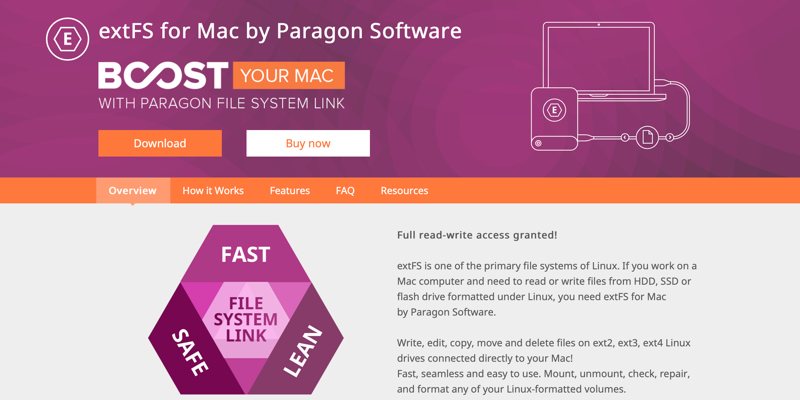 Comment monter Access Ext4 Mac Extfs pour Mac