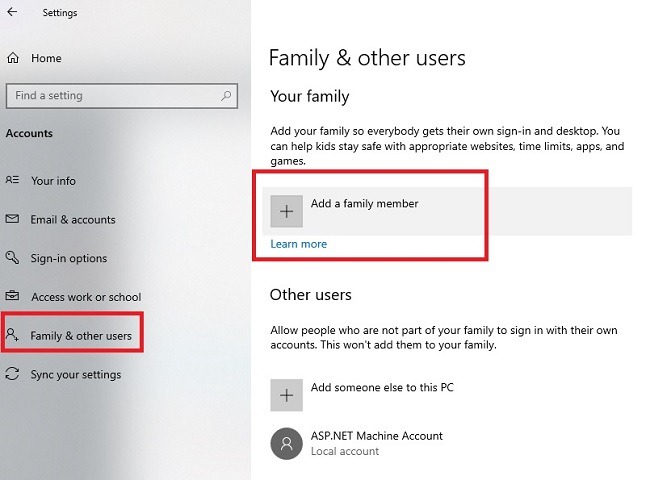 Comment configurer les fonctionnalités de sécurité familiale de Microsoft dans la famille Windows 10