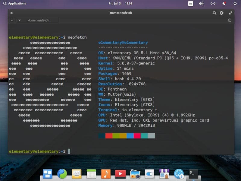 Linux Qa Elementary Neofetch