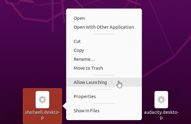 Les raccourcis du bureau Ubuntu permettent le lancement