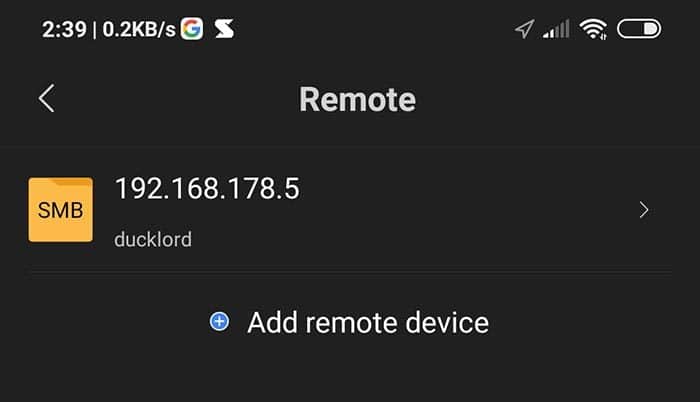 Ubuntu Android Wifi Partage de fichiers Android Remote PC dans la liste