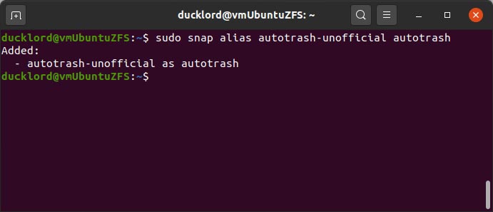 Gardez Ubuntu propre avec Autotrash Snap Alias