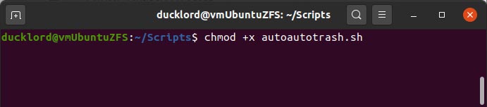 Gardez Ubuntu propre avec Autotrash Make Script Executable
