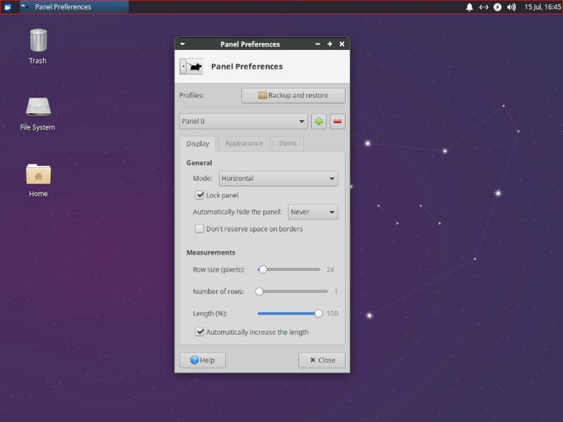 Personnalisation du panneau Xfce Xubuntu