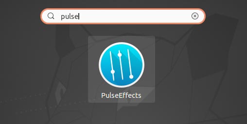 Mise à niveau audio gratuite avec Pulseeffects Pulseeffects dans le menu des applications