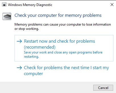Comment utiliser la planification de l'outil de diagnostic de la mémoire Windows 10