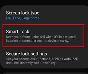 Réparer Smart Lock Android Trusted Places