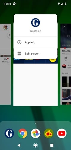 Configurer l'écran partagé Android multitâche