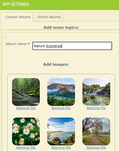 Appsgeyser Ajouter une description et des images à l'application de fond d'écran
