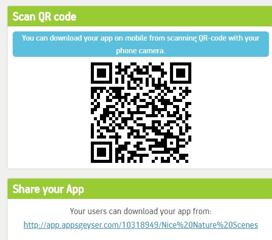Appsgeyser Télécharger App Qr Code Partager Lien