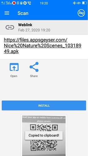 Lien de téléchargement de l'application Appsgeyser