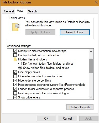 Les problèmes d'Outlook affichent les fichiers cachés 1
