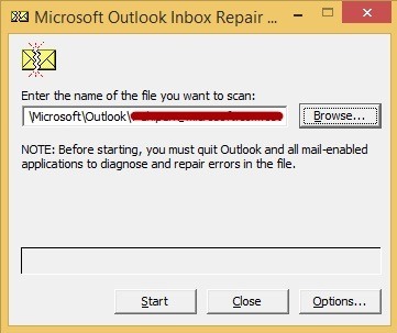 Outil de réparation de la boîte de réception des problèmes Outlook 1