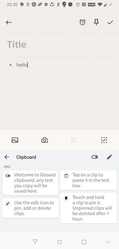 Options du presse-papiers Gboard