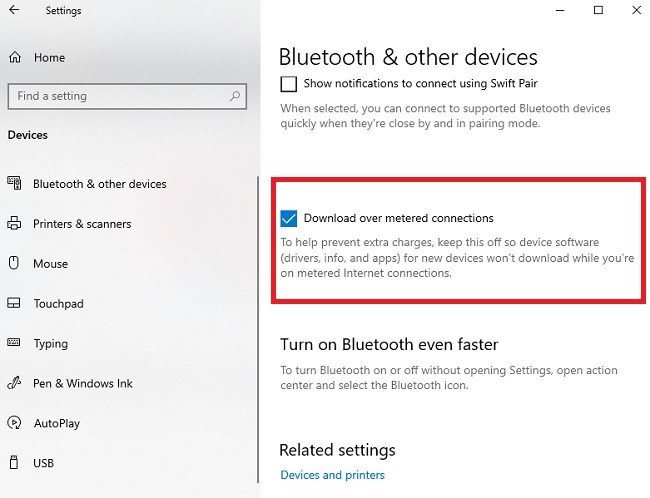 Résoudre le téléchargement de l'erreur de connexion limitée Bluetooth de Windows 10