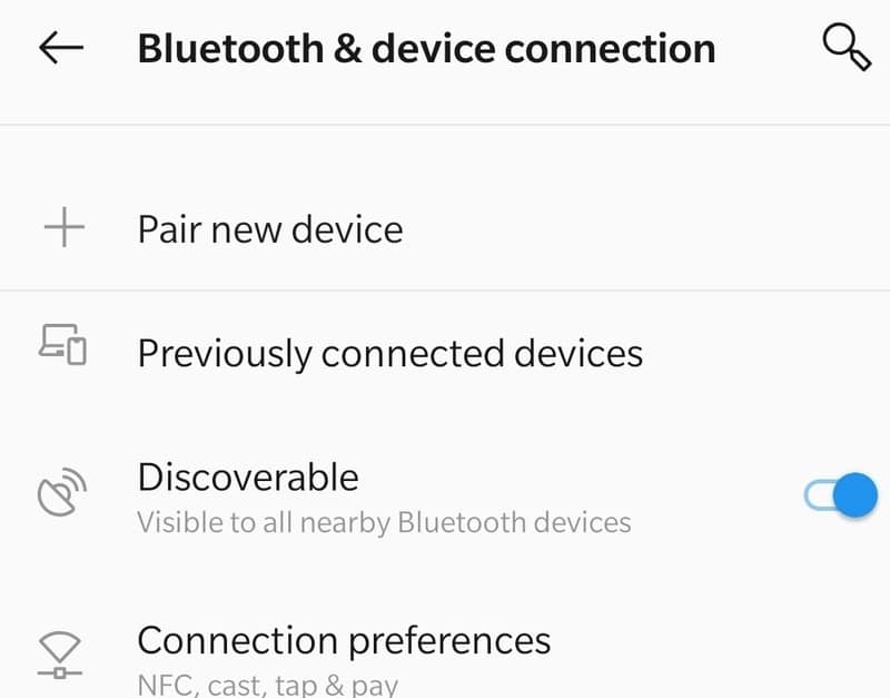 Connexion Bluetooth Android