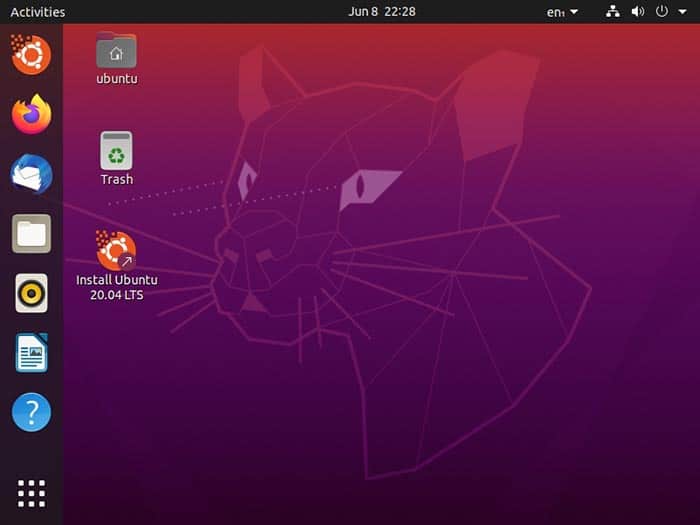 Utiliser Ubuntu sans installer l'environnement Live