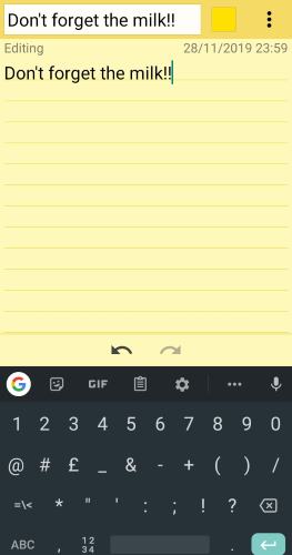Android Notes Sticky Typing Android Notes Sticky Typing
