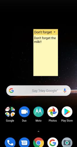 Note collante Android Notes Note collante Android Notes