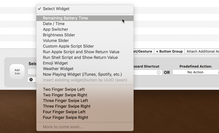 personnaliser-toucher-bar-bettertouchtool-widget-action